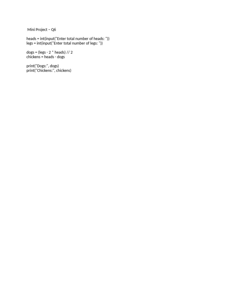 Mini Project - Q6 | PDF
