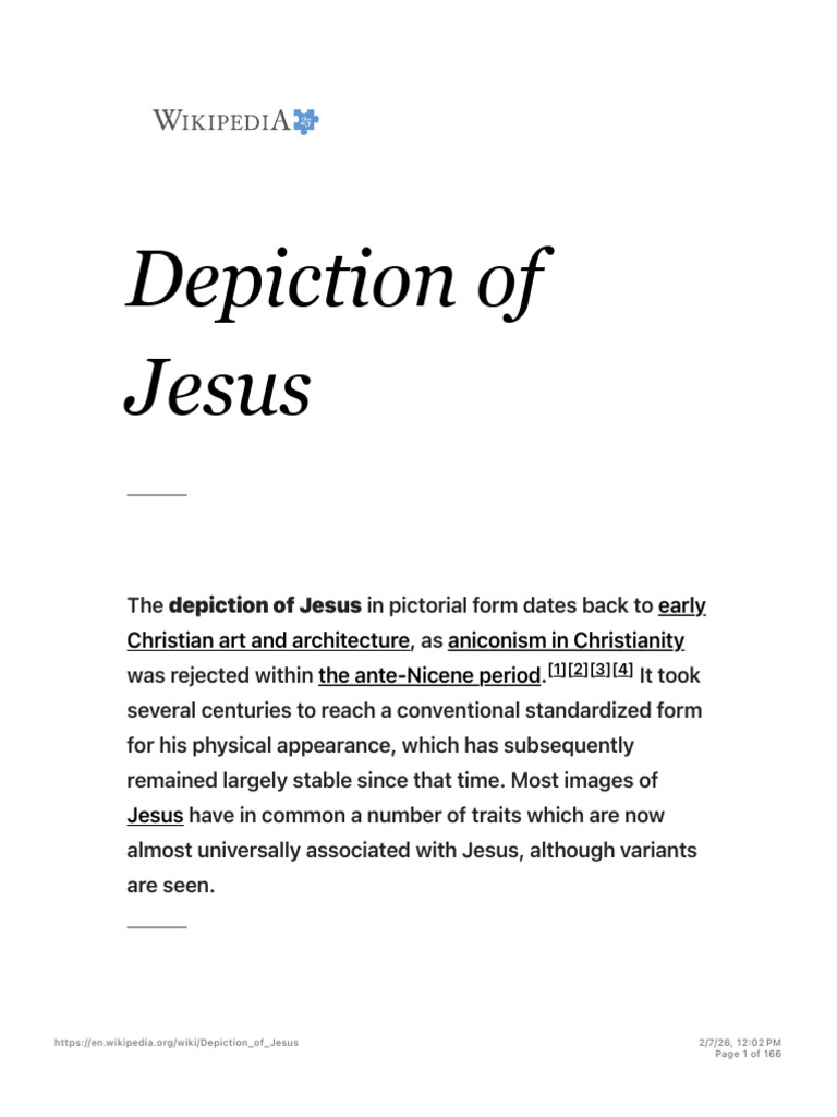 Depiction of Jesus - Wikipedia | PDF | Jesus