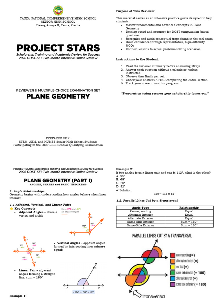 Plane Geometry (Part I) | PDF | Area | Triangle