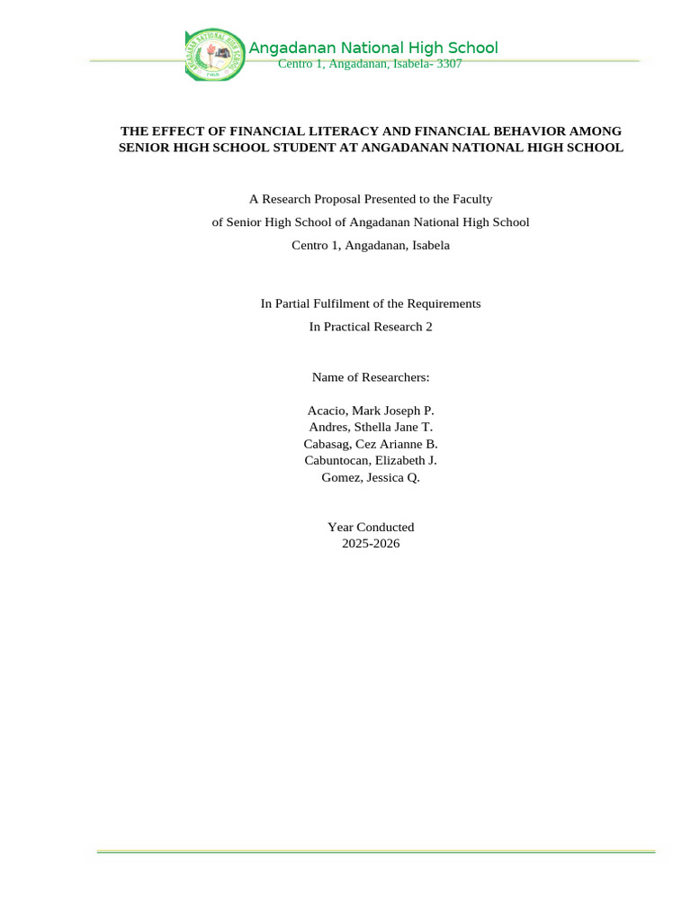 The Effect of Financial Literacy and Financial Behavior Among Senior ...