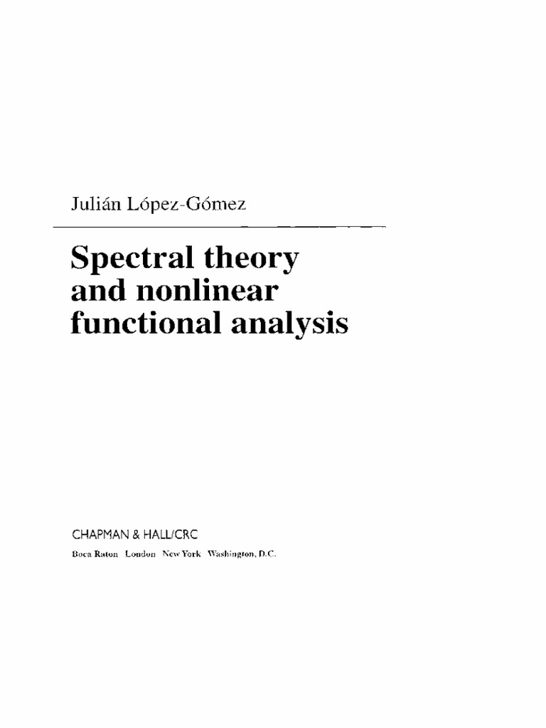 Spectral Theory and Nonlinear Functional Analysis | PDF