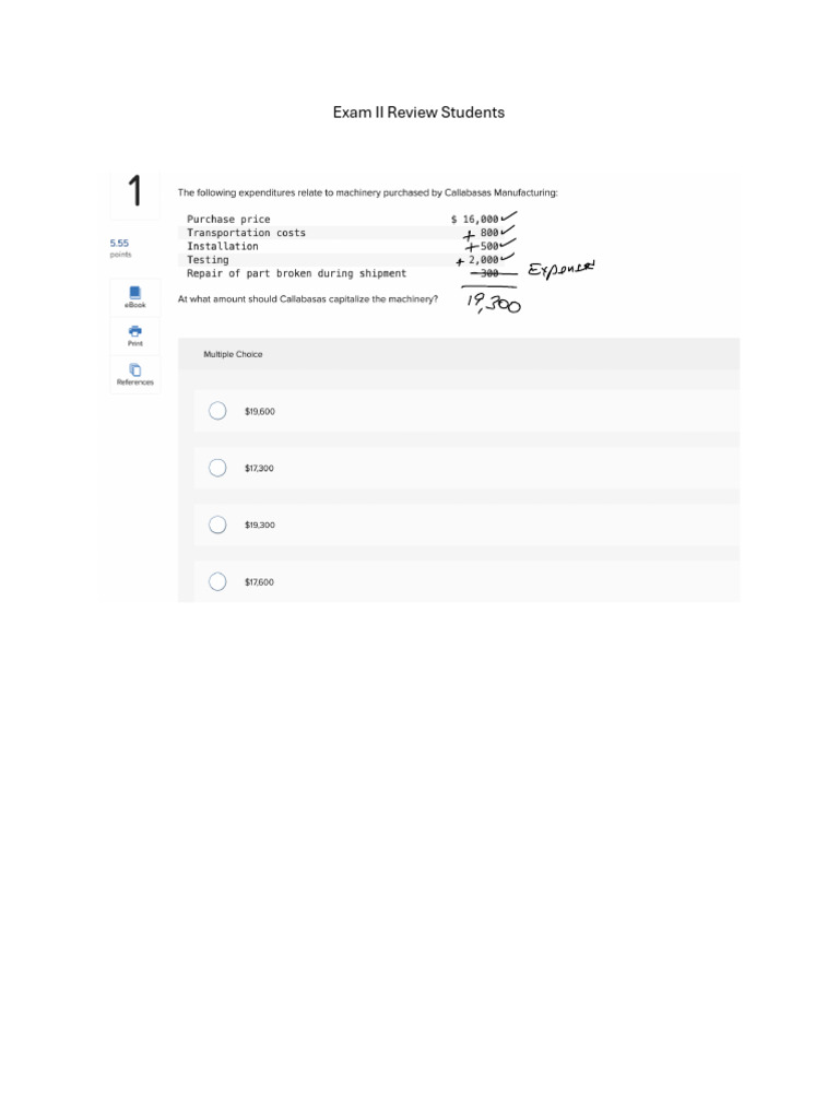 Exam II Review Students | PDF | Expense | Financial Accounting