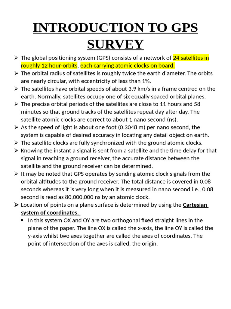 Introduction To Gps Survey | PDF | Global Positioning System | Latitude