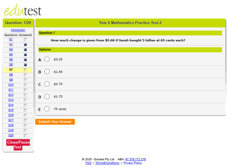 Edutest - Parent - Practice Tests | PDF