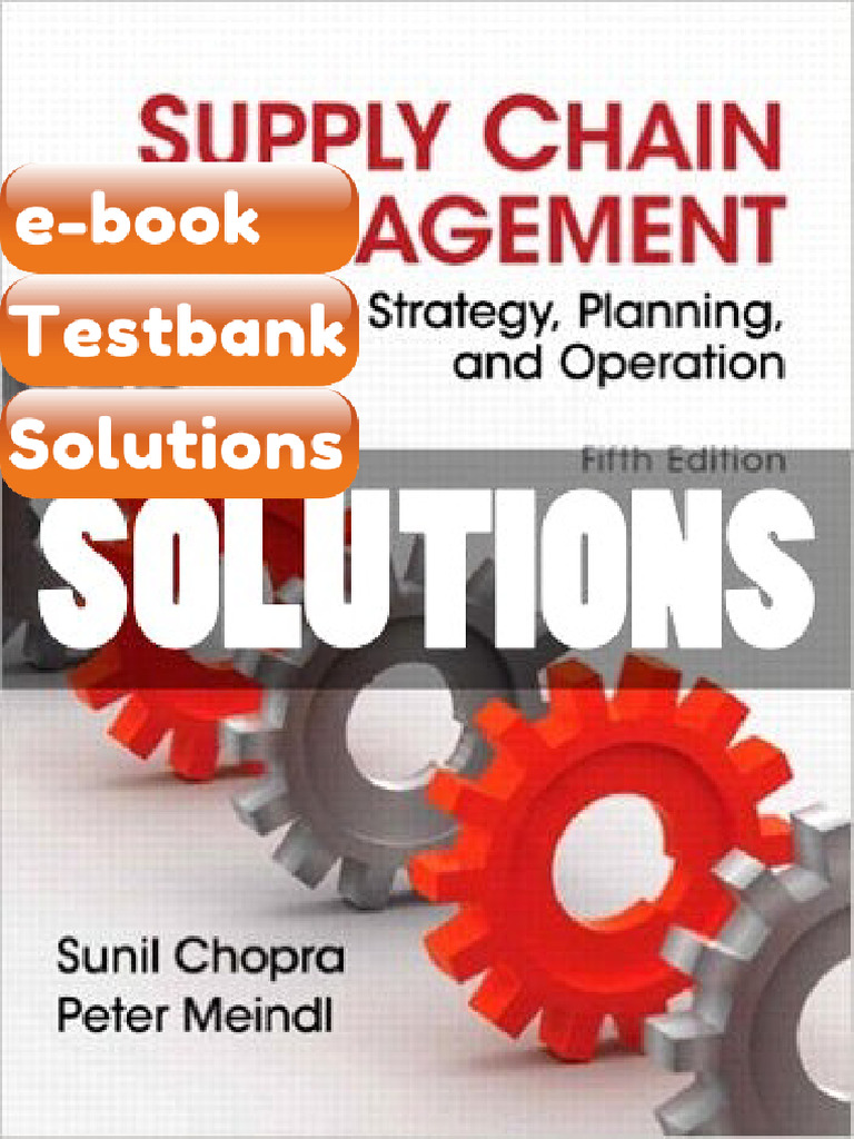 Supply Chain Management 5 Ed Chopra Ebook & Testbank | PDF ...