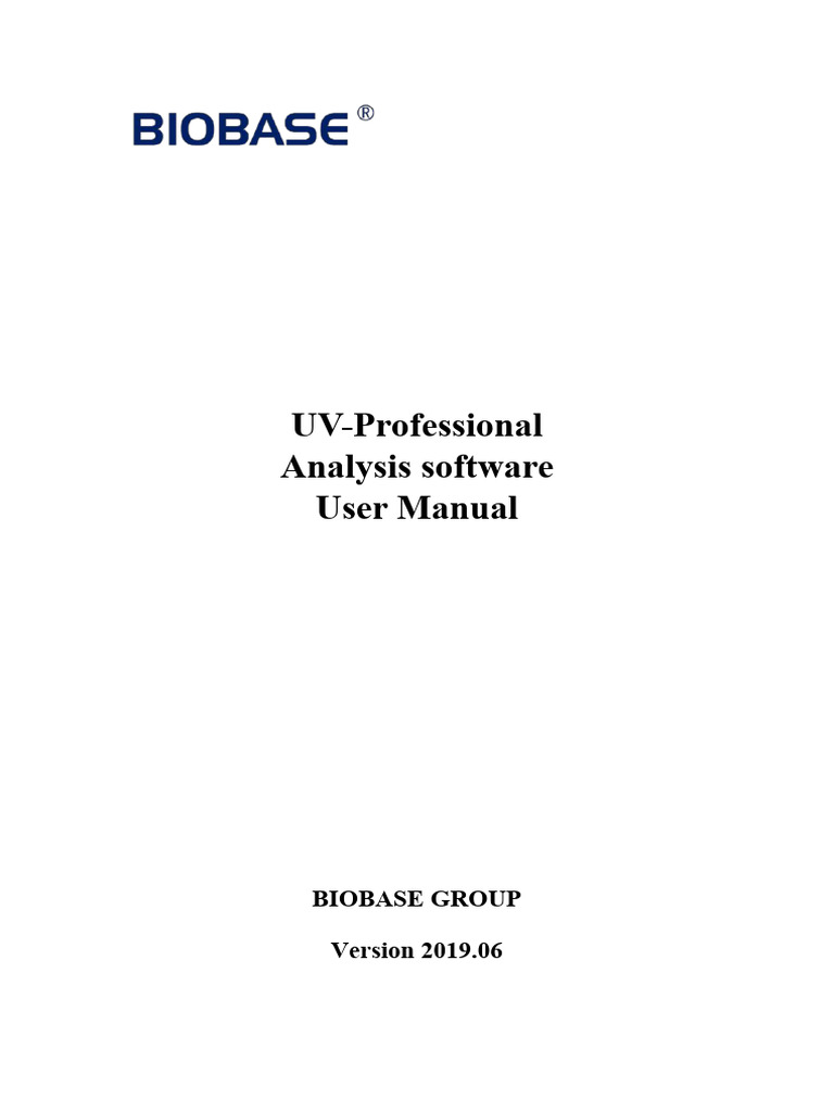 UVSoftware-Professional User Manual 201906 | PDF | Spectrophotometry ...