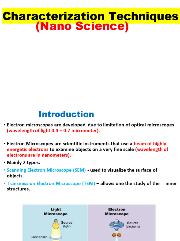 Characterization Techniques Nano ODD 2025 | PDF