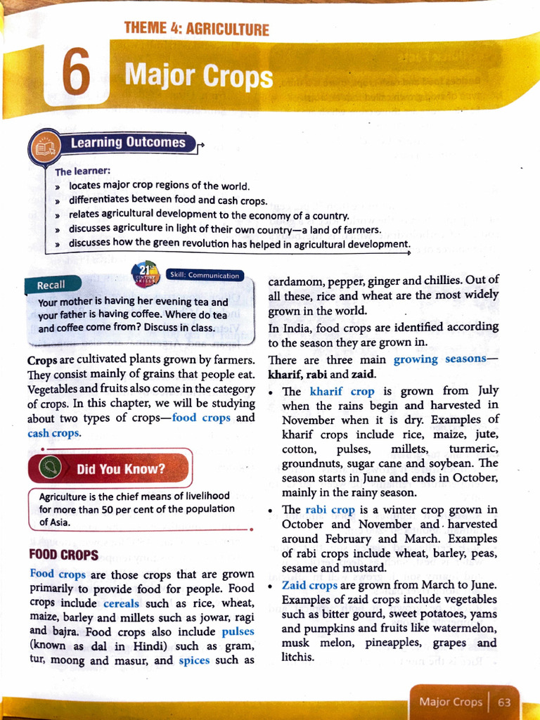 Major Crops 1 | PDF