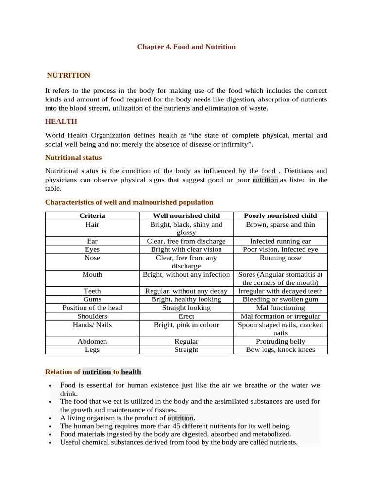 4. Chapter Food and Nutrition | PDF | Osteoporosis | Vitamin D