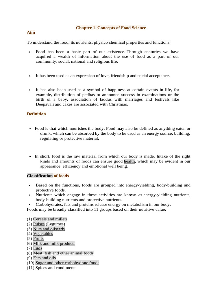 Chapter Concept of Food Science | PDF | Emulsion | Colloid