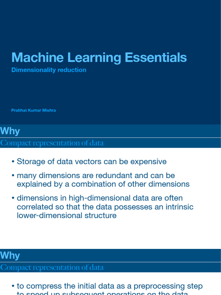 01 Dimensionality Reduction | PDF | Variance | Statistical Analysis