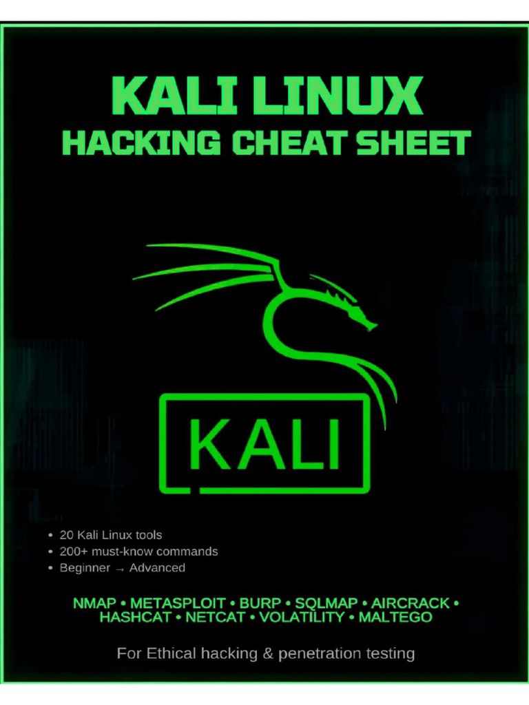 Kali Linux Hacking Cheat Sheet 1770133040 | PDF