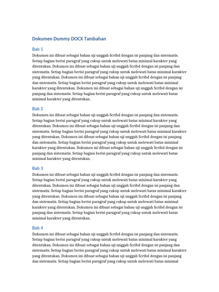 Dummy Scribd Quality Document 5 | PDF