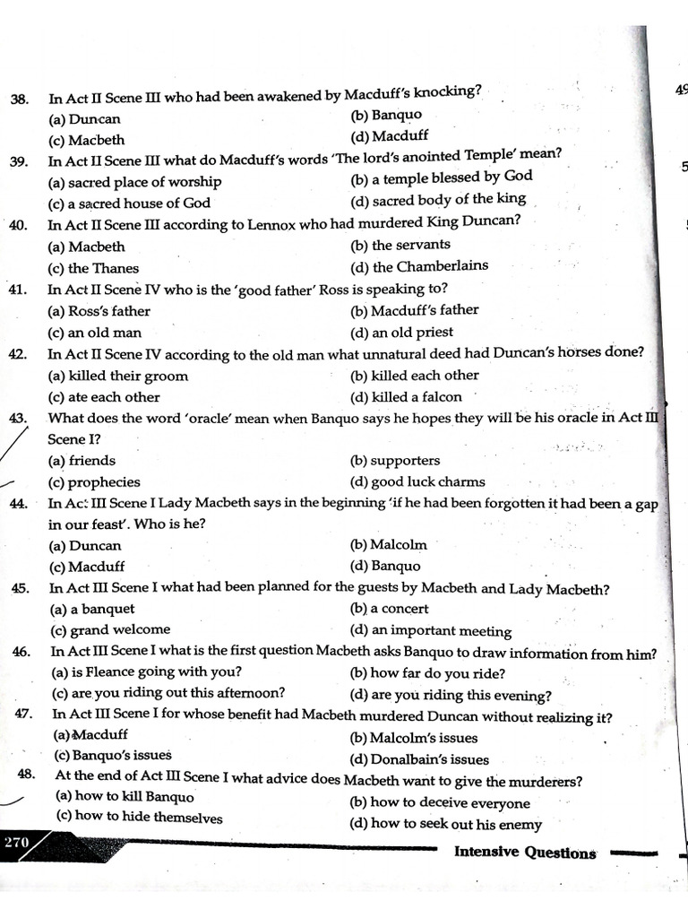 Macbeth Questions | PDF