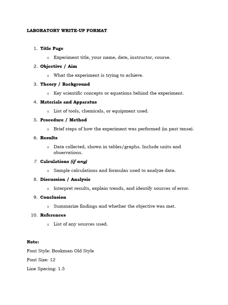Lab Write-Up Format | PDF
