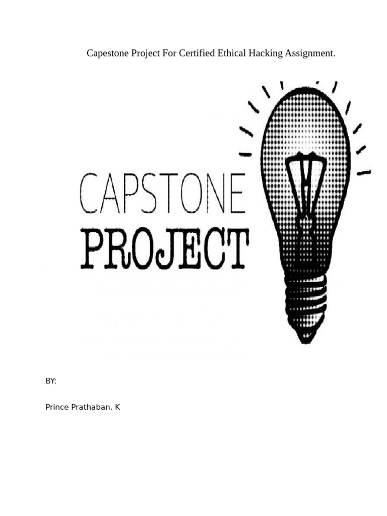 Capestone Project for Certified Ethical Hacking Assignment | PDF