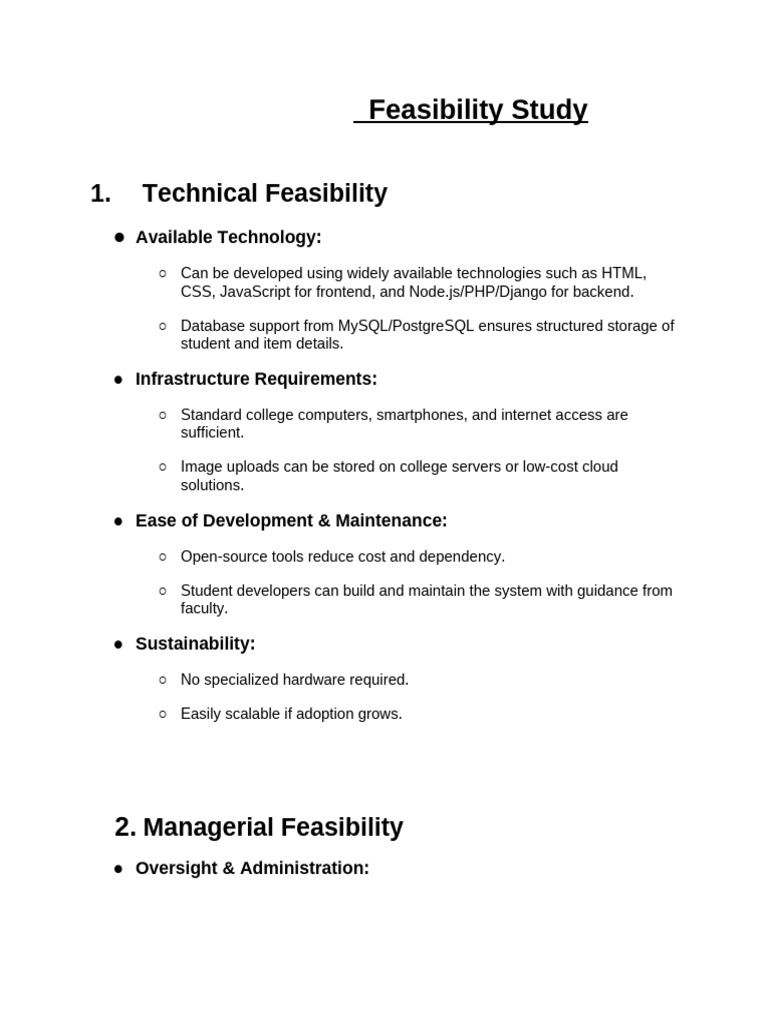 Feasibility Report Final | PDF | Databases | Computing