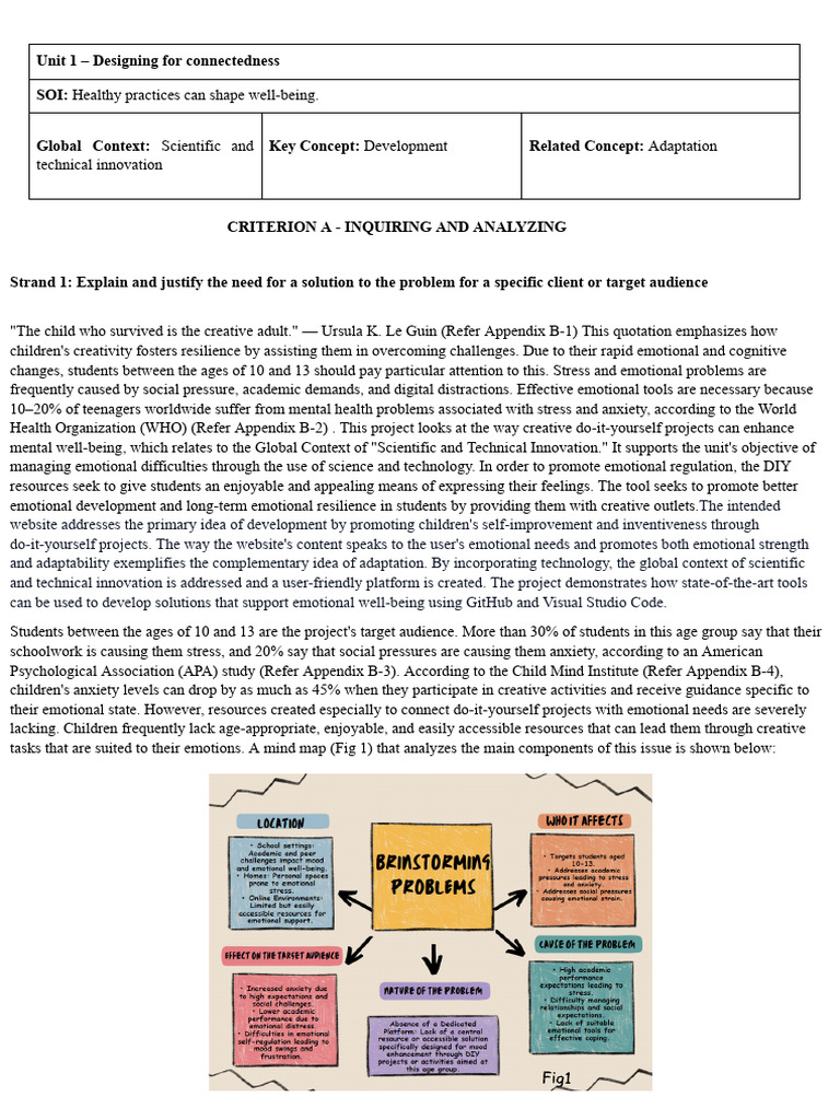 Design G-10 IB E-Portfolio - Google Docs | PDF | Do It Yourself ...