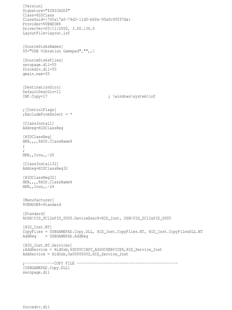 USB Vibration Gamepad Driver Setup | PDF | Windows Registry | System ...