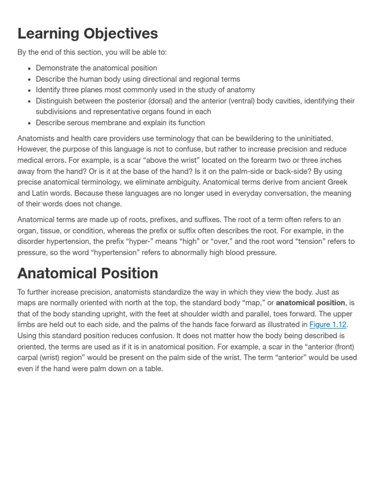 1.6 Anatomical Terminology - Anatomy and Physiology 2e _ OpenStax | PDF