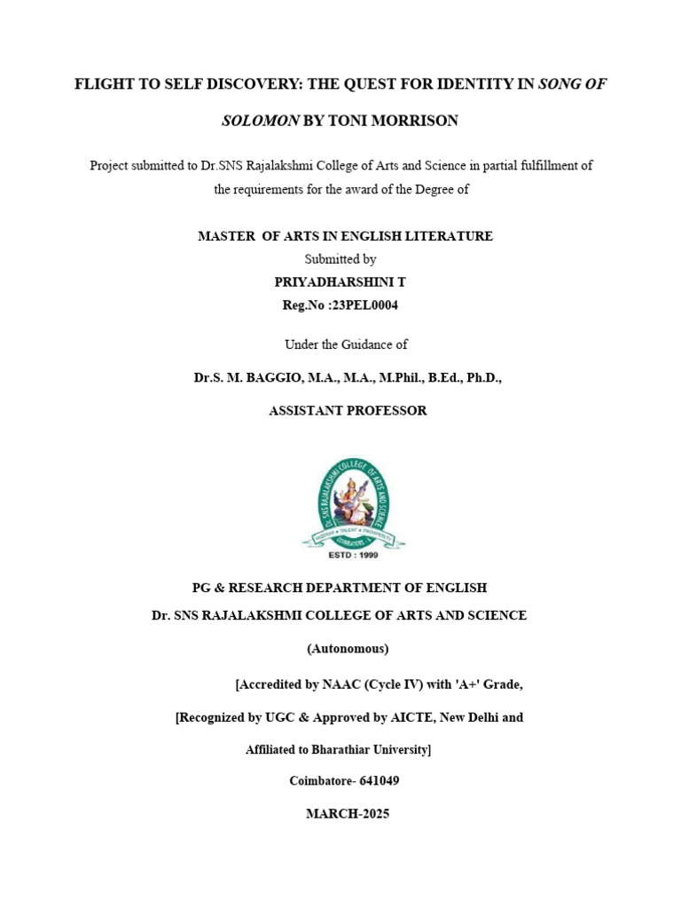 Project Front Page (1) | PDF | Academic Degree | Academia