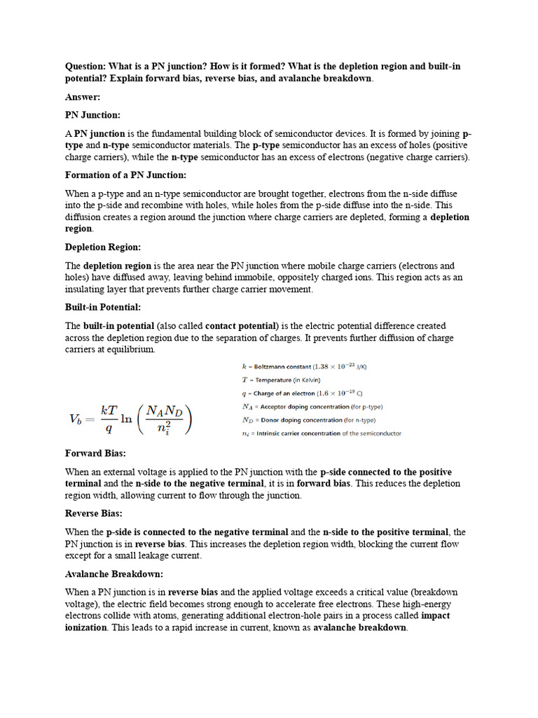 Doc-20260129-Wa0006 260131 110937 | PDF | P–N Junction | Semiconductors