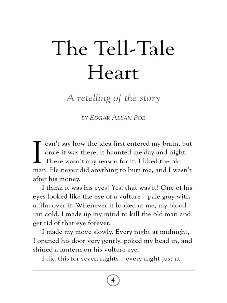 The Tell-Tale Heart Edgar Allan Poe | PDF