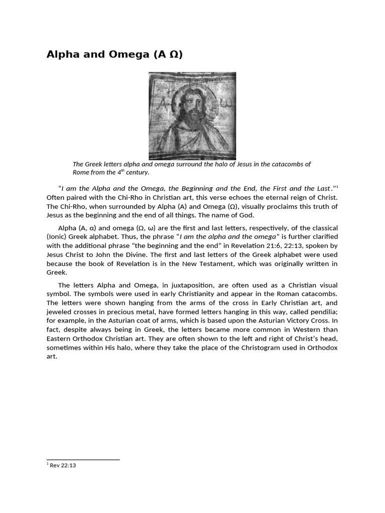 Alpha and Omega | PDF