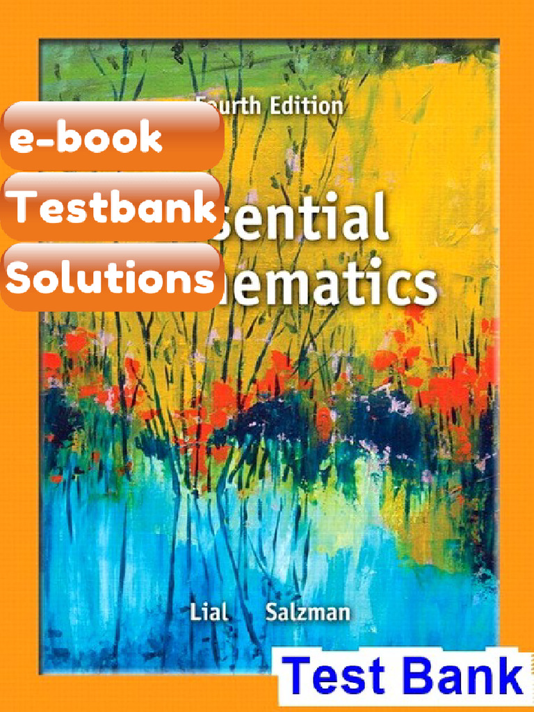 Essential Mathematics 4th Edition Lial Ebook & Testbank | PDF ...
