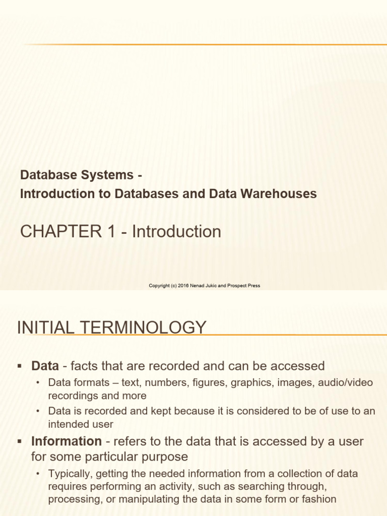 CH 1 | PDF | Databases | Metadata