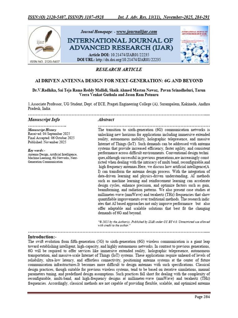 Ai Driven Antenna Design For Next-Generation: 6G and Beyond | PDF ...