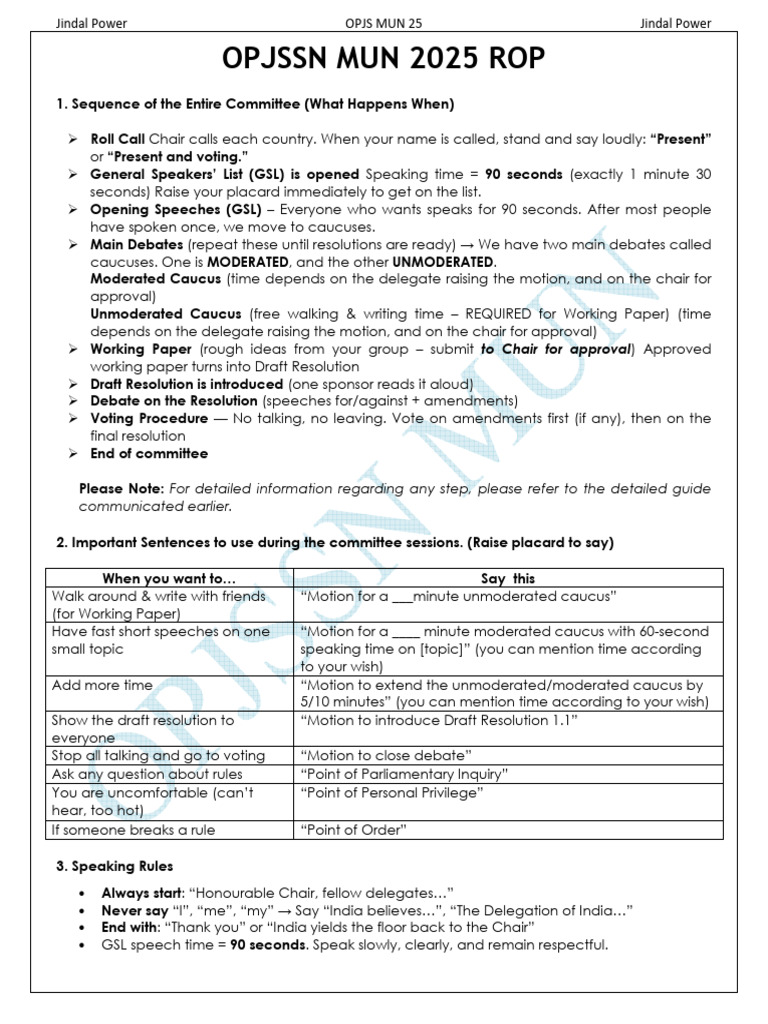 Rop for Opjssn Mun | PDF | Committee