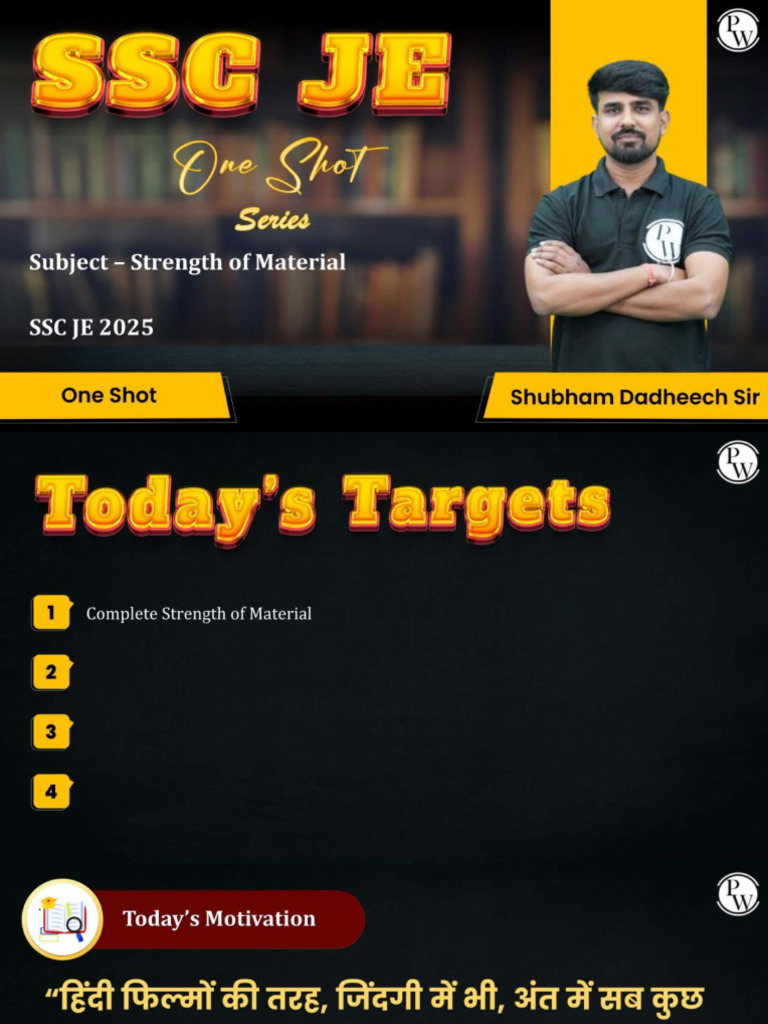 SSC JE 2025 CBT - 01 One Shot Series SOM Class Notes | PDF