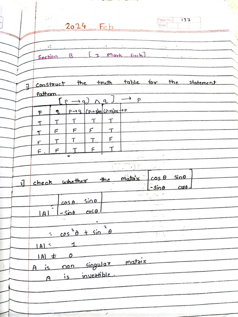 Pyq. Mathmatics Feb.2024 | PDF