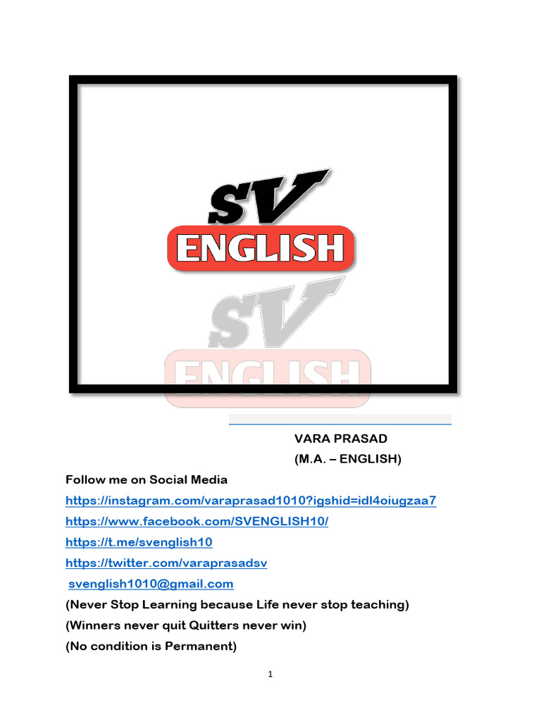 SV English | PDF