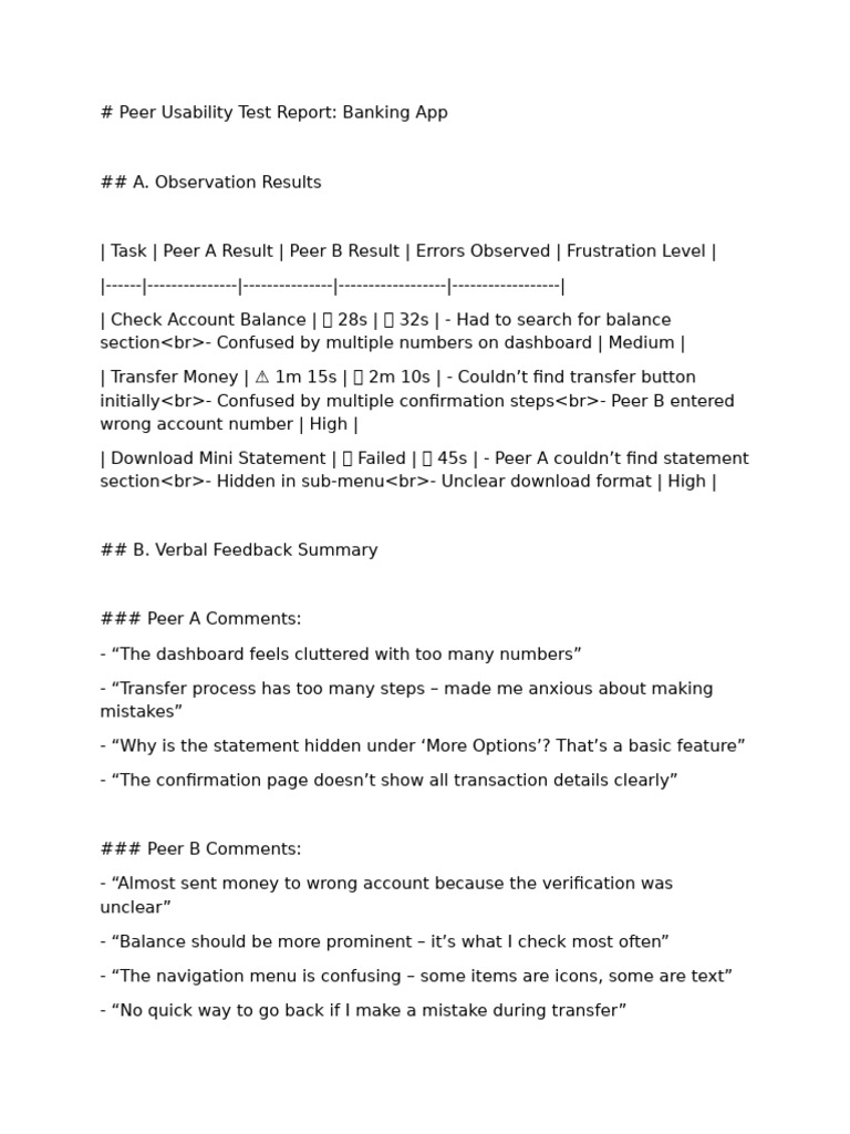 peer test | PDF | Usability | Computing