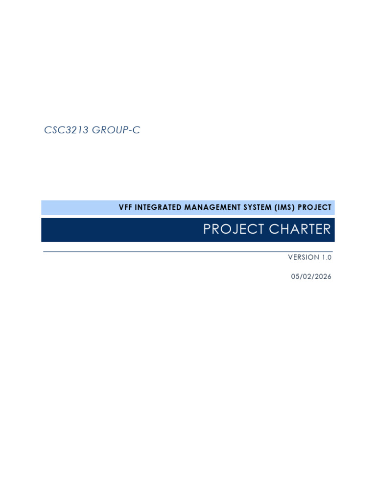 Group C Project Charter Final | PDF | Databases | Information Technology