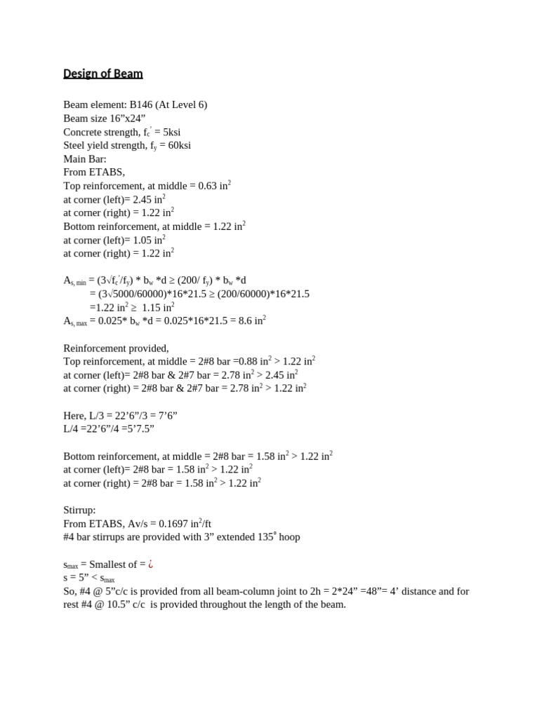Design of Beam | PDF