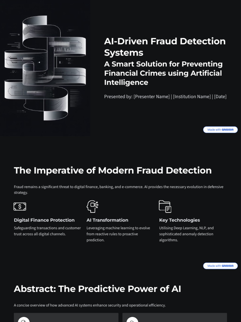 AI Driven Fraud Detection Systems | PDF | Artificial Intelligence ...