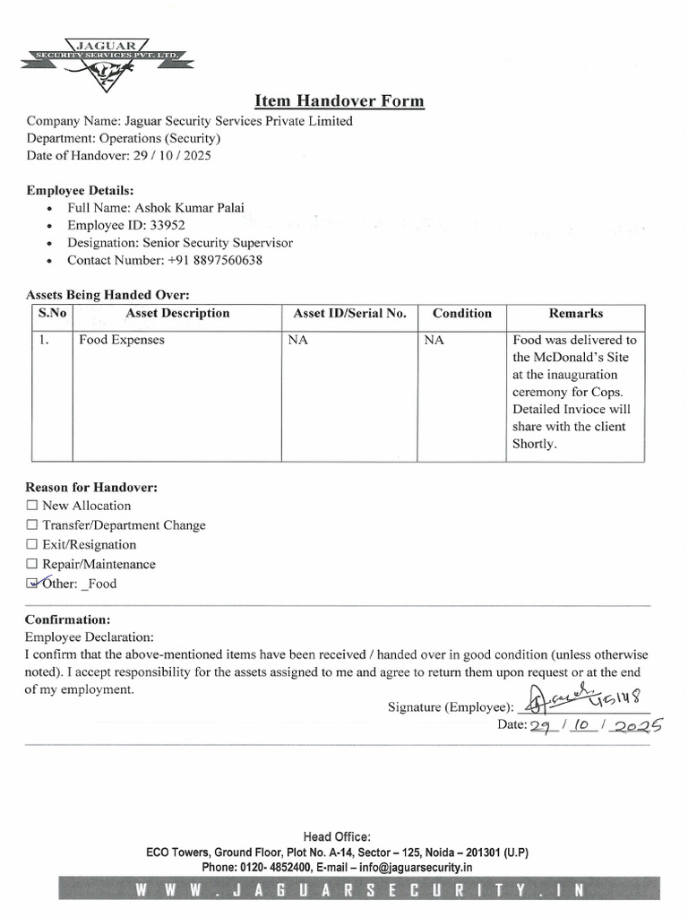 Food Expense | PDF