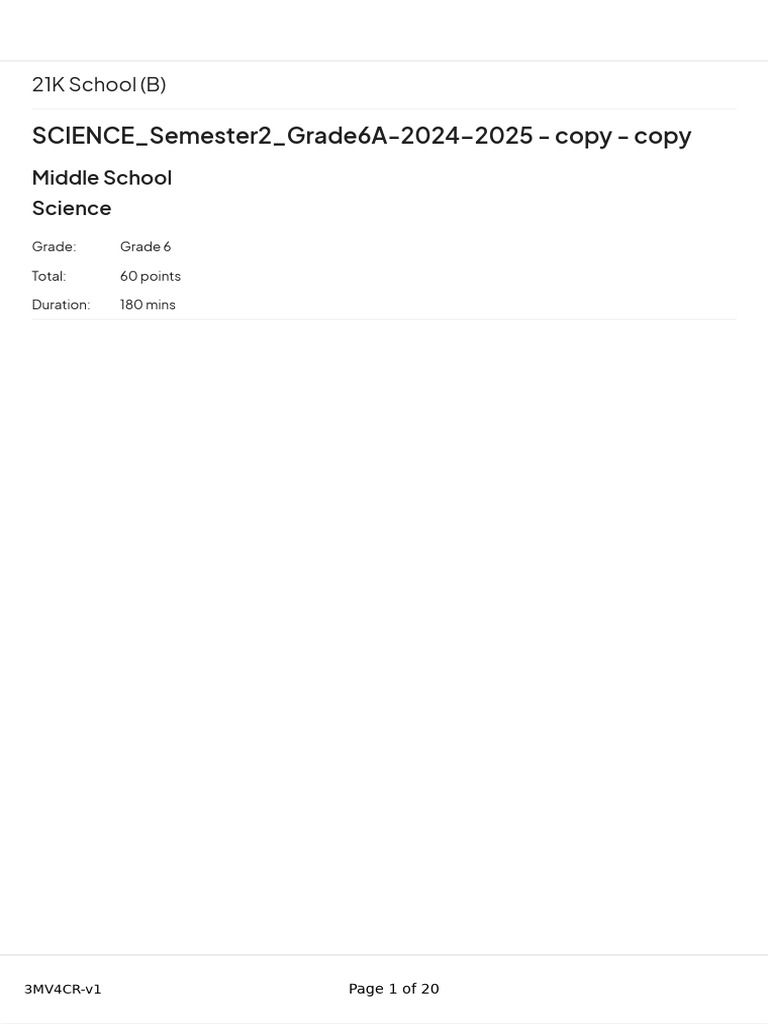 SCIENCE_Semester2_Grade6A-2024-2025 - Copy - Copy (3MV4CR) (Teacher ...