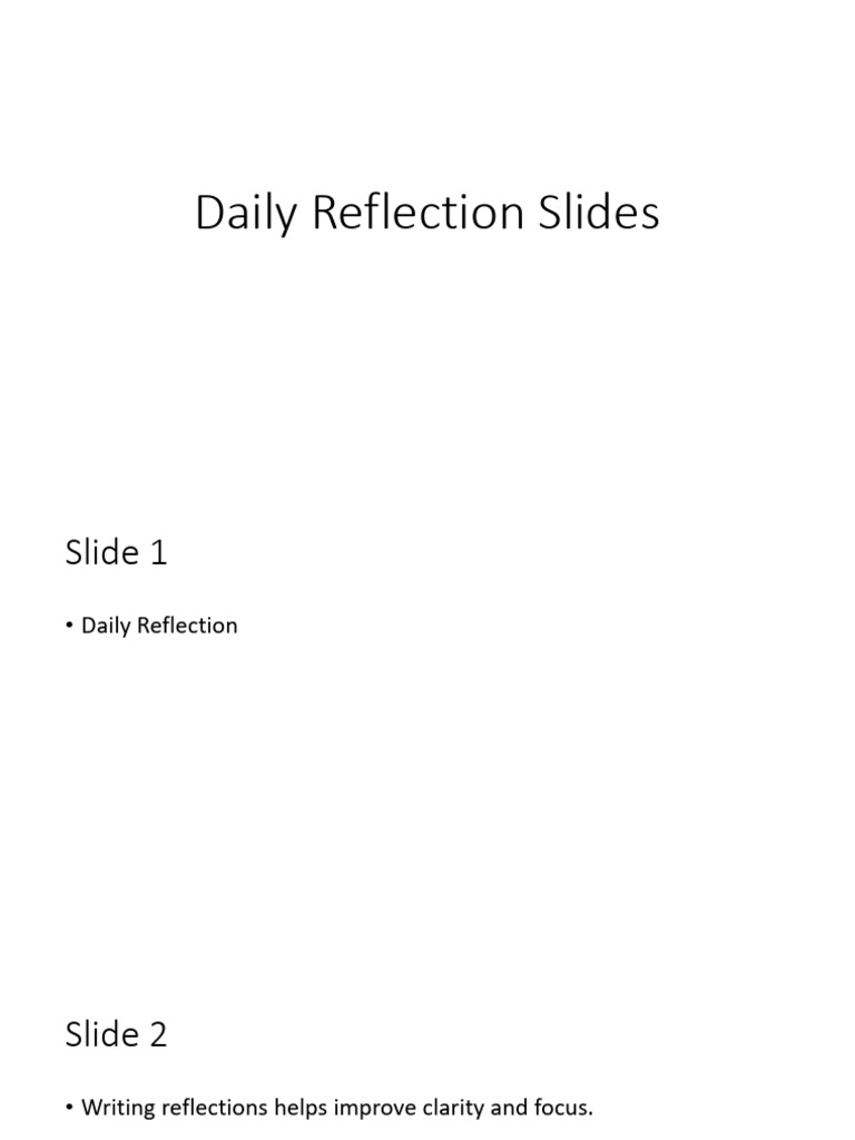 Daily Reflection | PDF