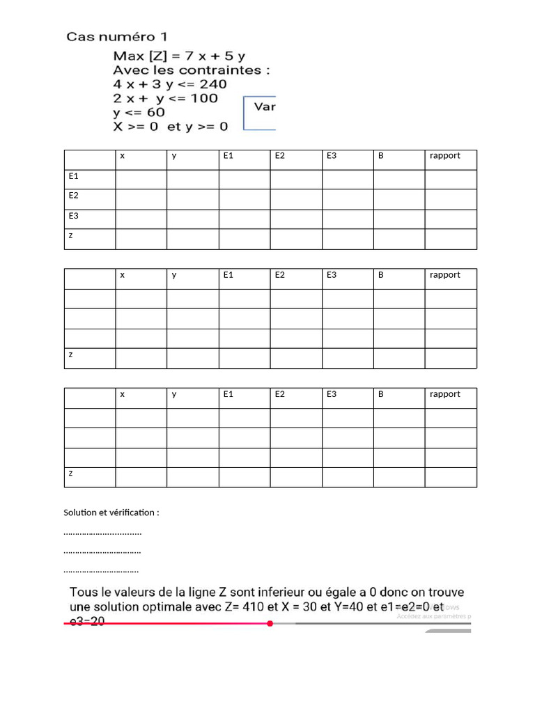TD Simplexe | PDF