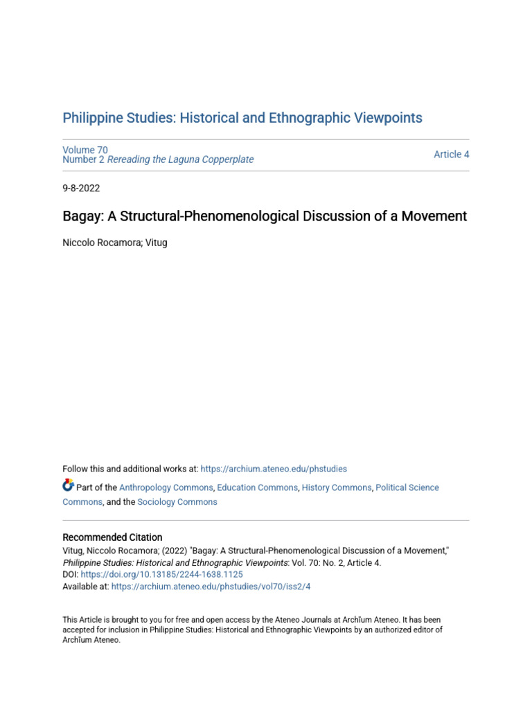 Bagay_ A Structural-Phenomenological Discussion of a Movement | PDF ...