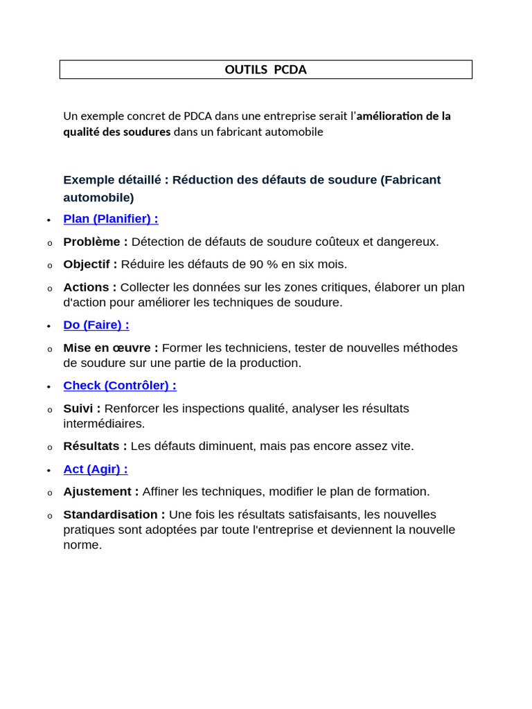 Outils Pcda | PDF