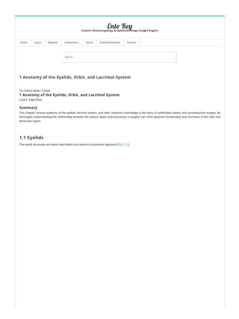 Anatomy of The Eyelids, Orbit, and Lacrimal System - Ento Key | PDF ...