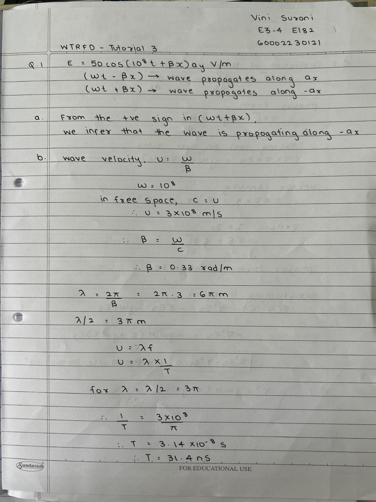 wtrf tut 3 | PDF