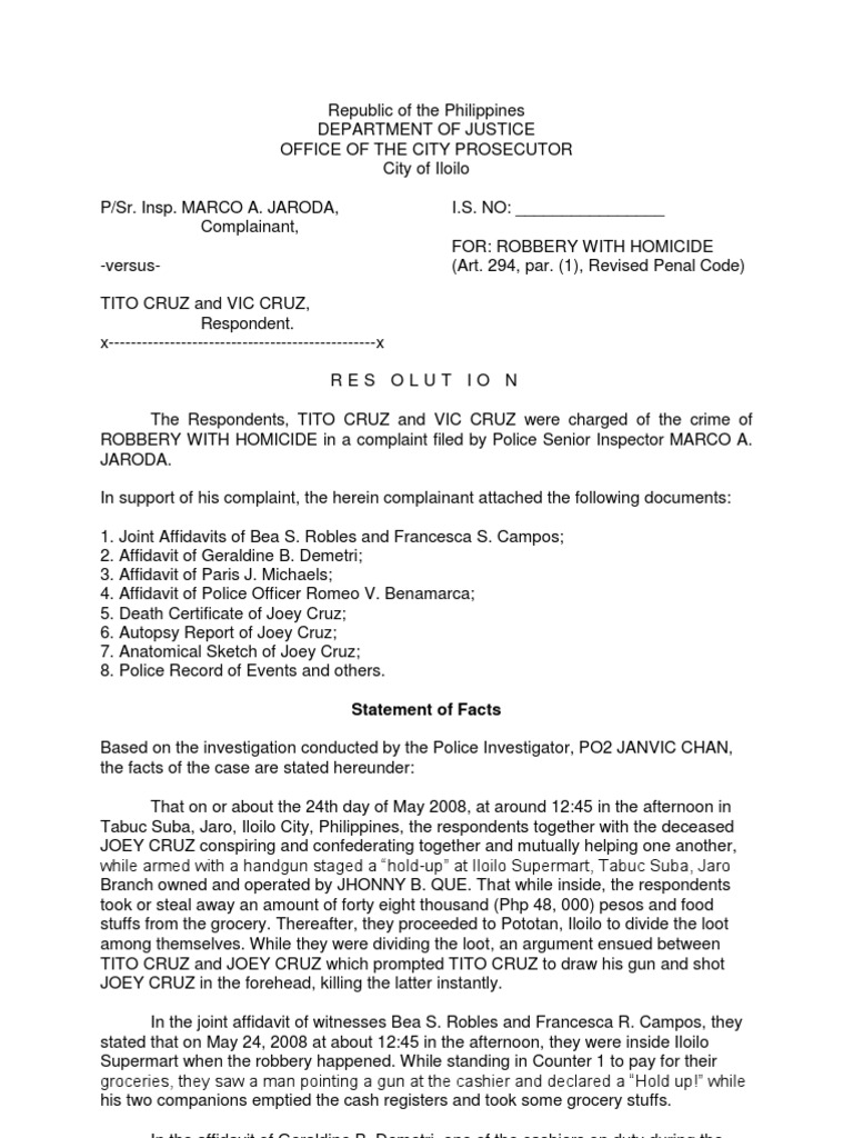 Fiscal Resolution Sample PDF Self Defense Aggression