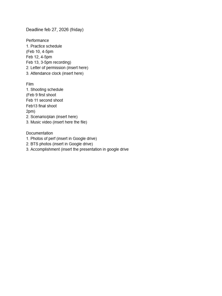 Cpar Performance Schedule & Output | PDF