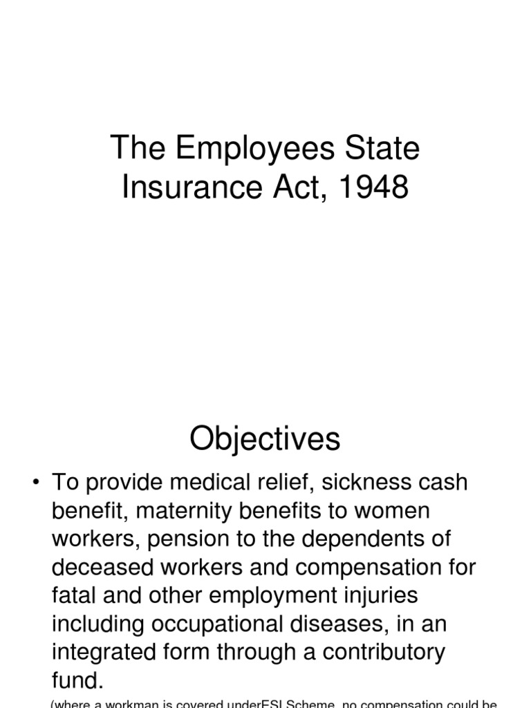 1the Employees State Insurance Act, 1948 PDF